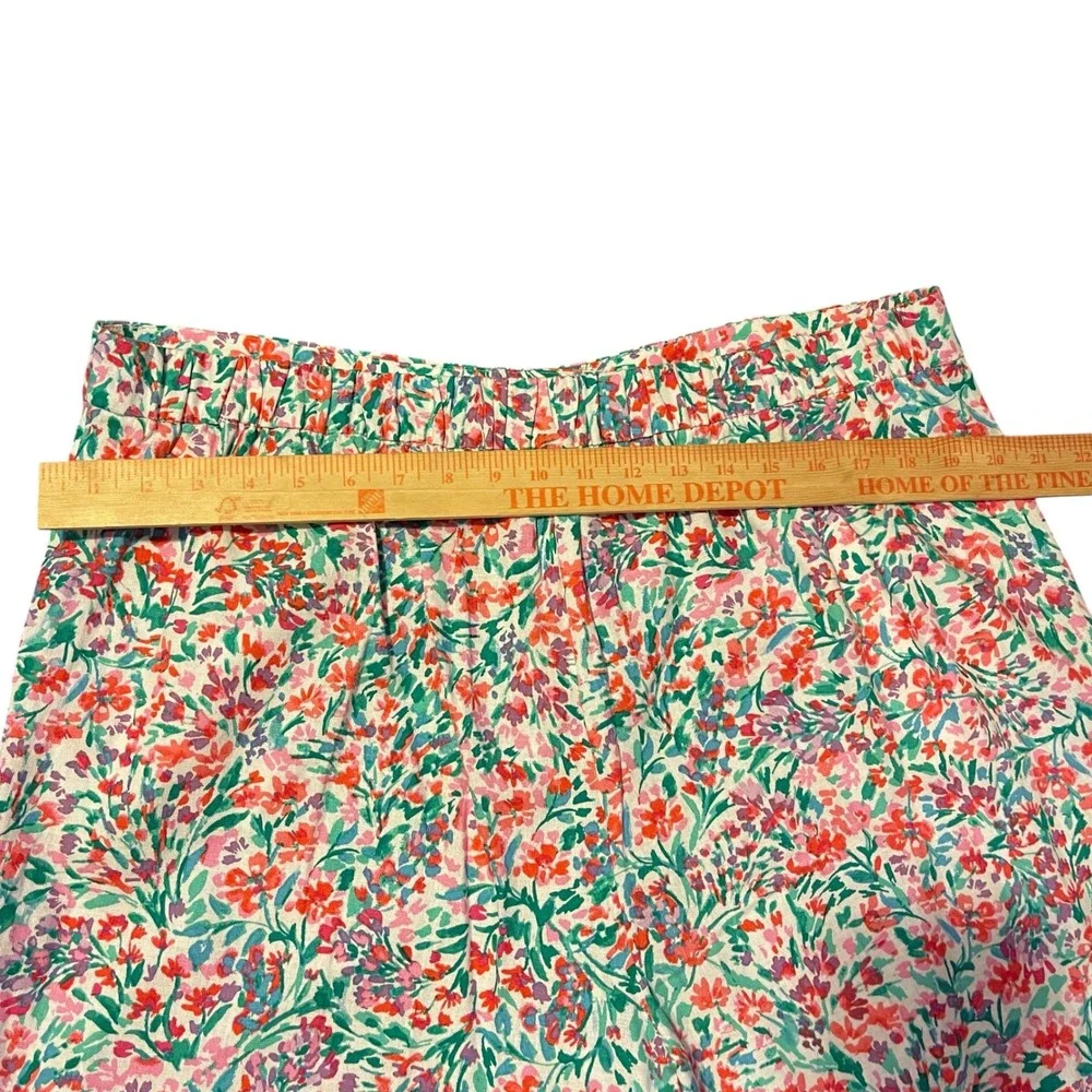 J.Crew Women‎ Multi Floral Linen Blend Re-Imagined Pull On Shorts 16